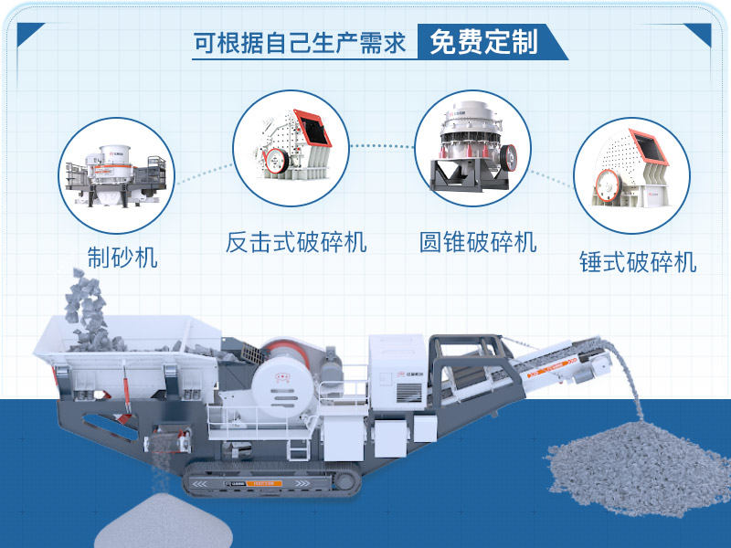 移動(dòng)式破碎機(jī)搭配多樣，可按需定制
